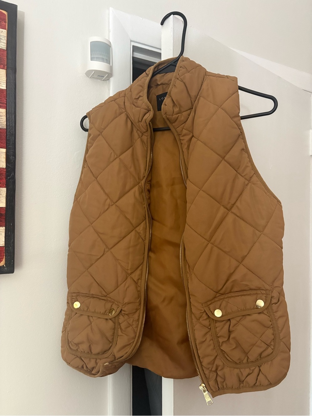 Love Tree Quilted Brown Puffer Vest - Picture 1 of 3